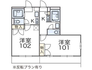 レオパレス二色の浜Ａの物件間取画像